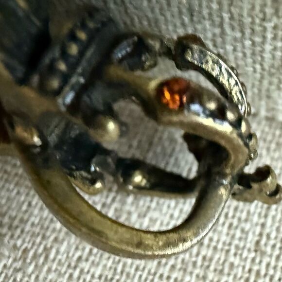 ROYAL CROWN BRONZE PENDANT – LARGE FAUX DIAMOND HEXAGON - Picture 11 of 17